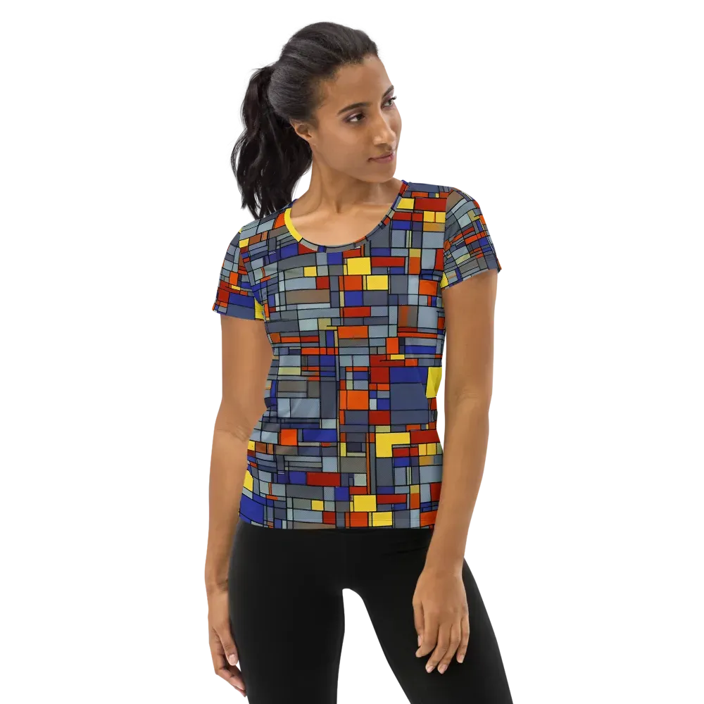 Cobalt City on Women's Athletic T-Shirt — Front