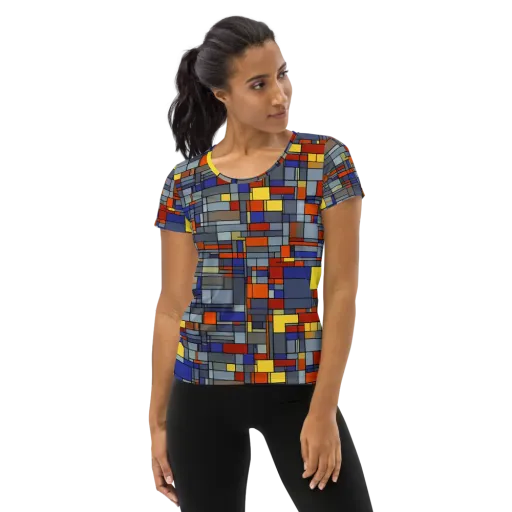 Cobalt City on a Women's Athletic T-Shirt