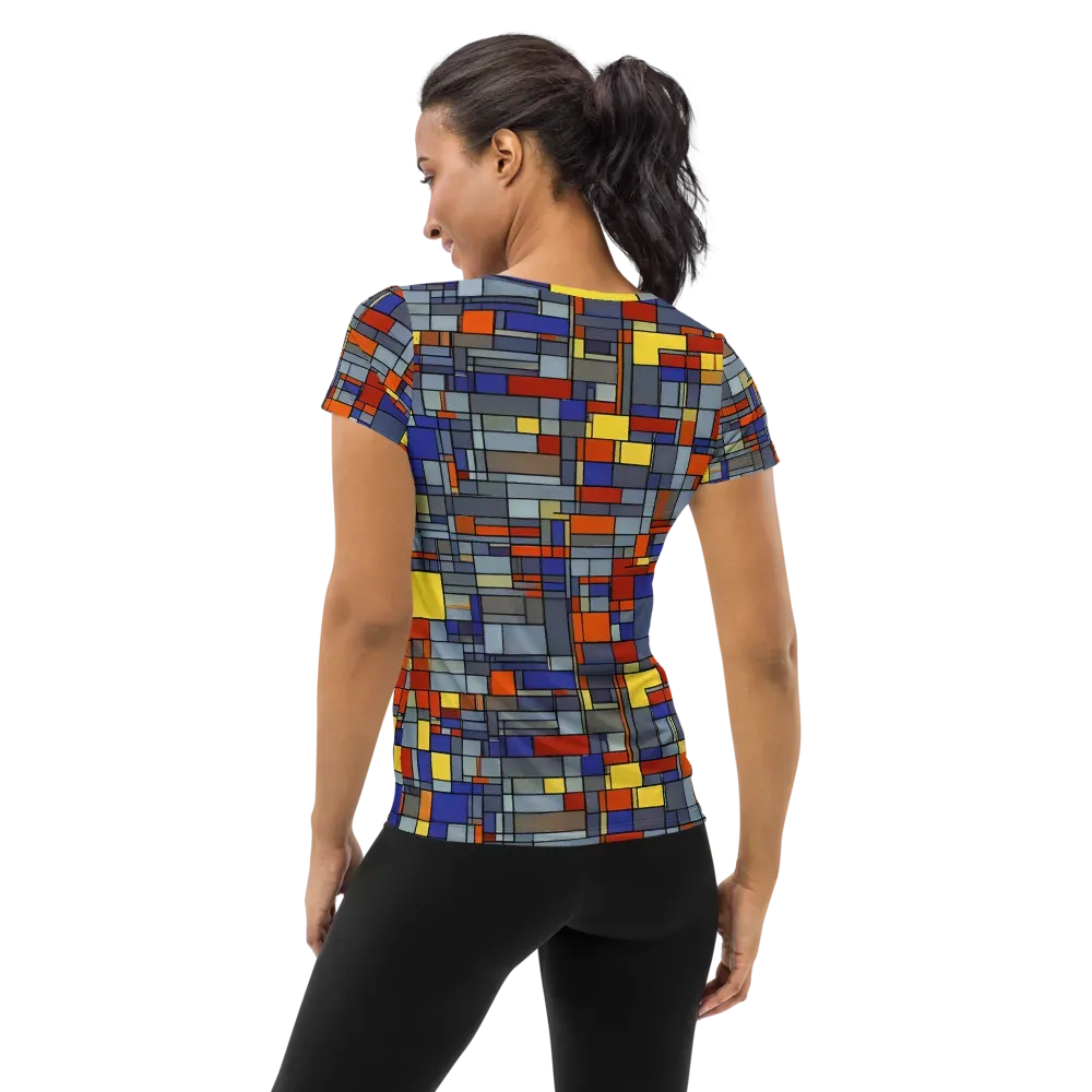Cobalt City on Women's Athletic T-Shirt — Back