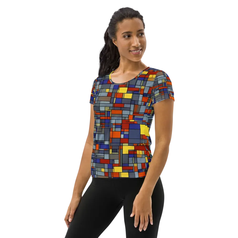 Cobalt City on Women's Athletic T-Shirt — Left