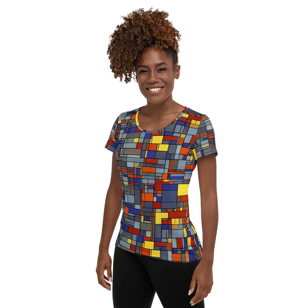 Cobalt City on Women's Athletic T-Shirt — Left