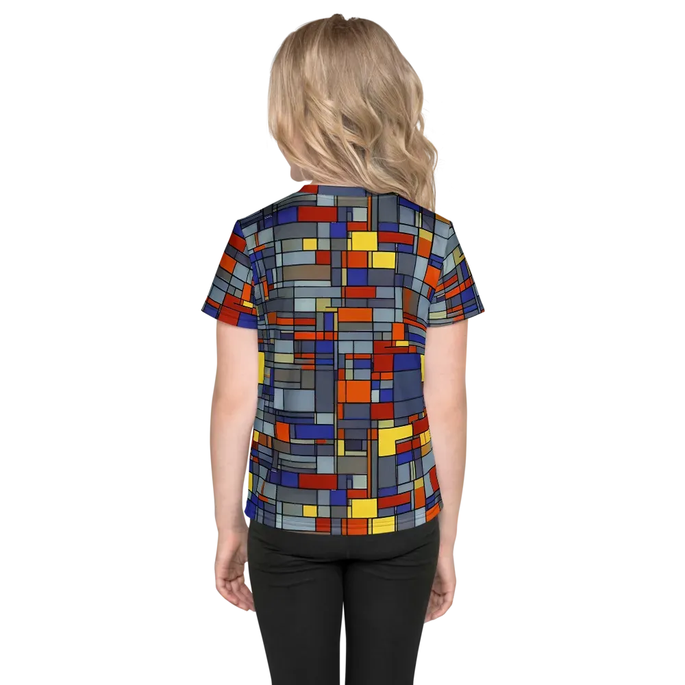 Cobalt City on Kids Crew Neck T-Shirt — Back