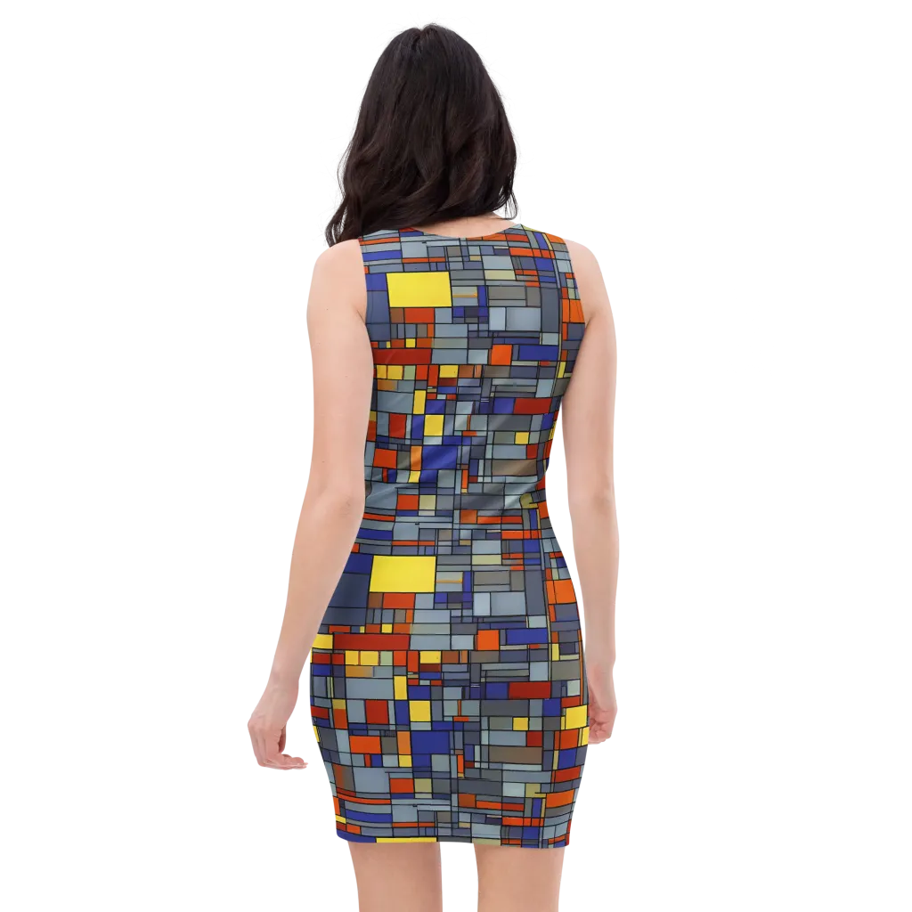 Cobalt City on Bodycon Dress — Back
