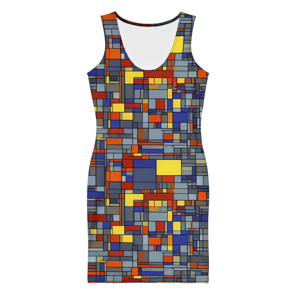 Cobalt City on Bodycon Dress — Front