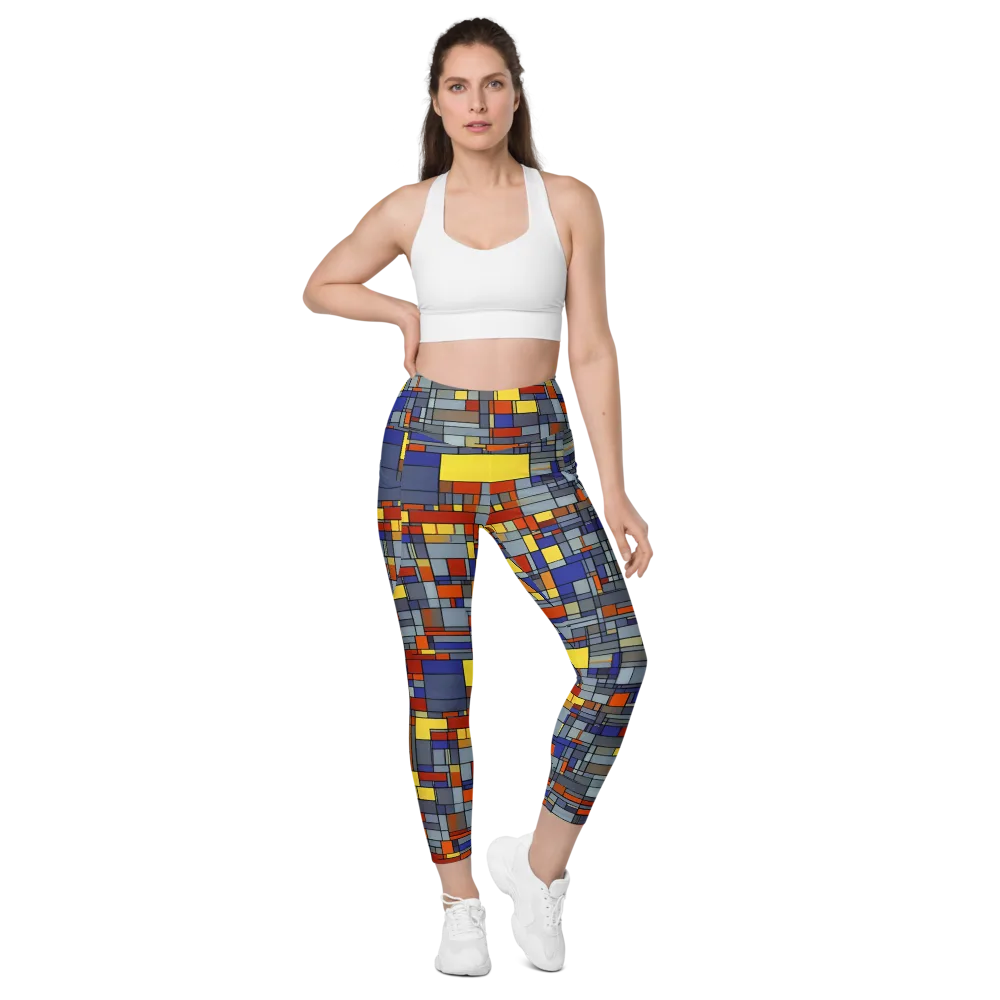 Cobalt City on Leggings with Pockets — Front