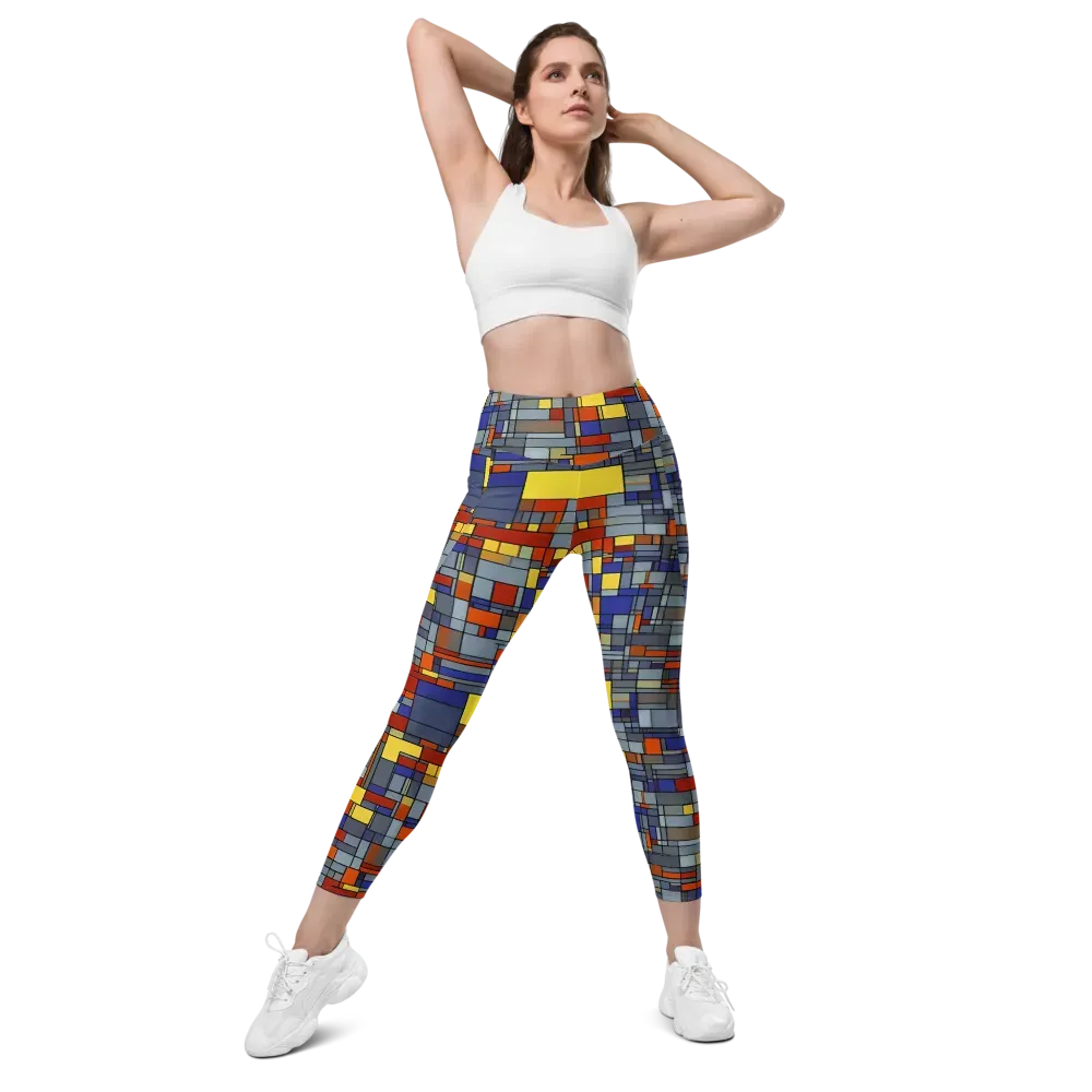 Cobalt City on Leggings with Pockets — Front