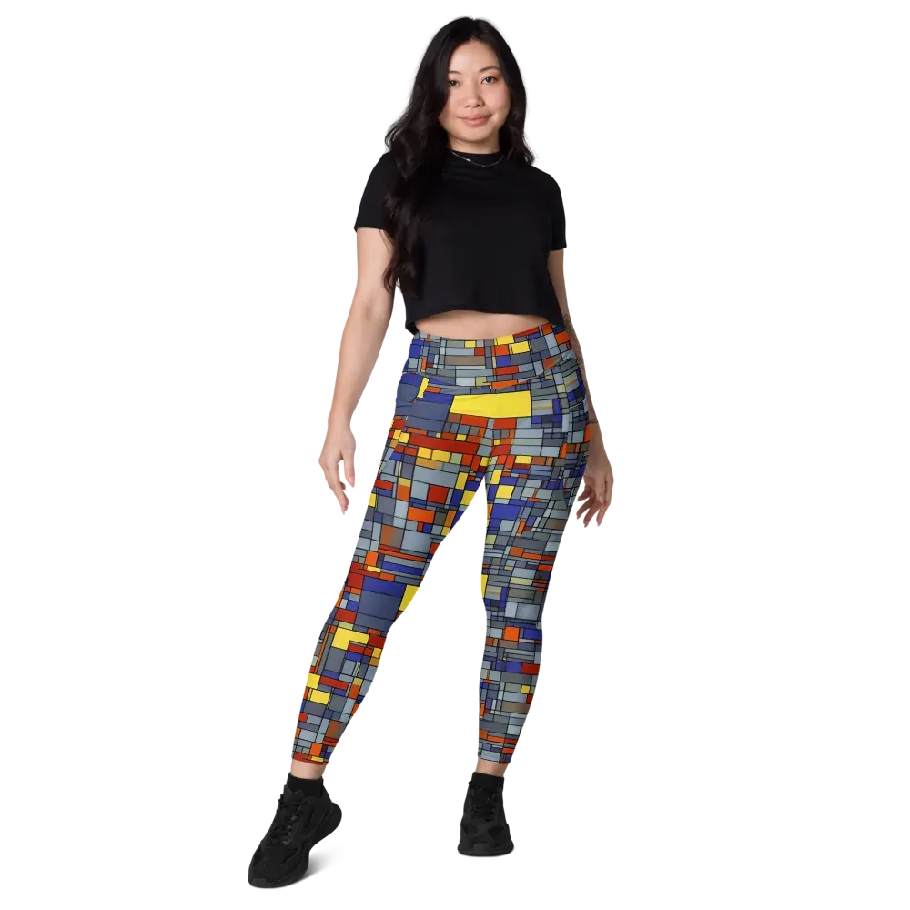 Cobalt City on Leggings with Pockets — Front