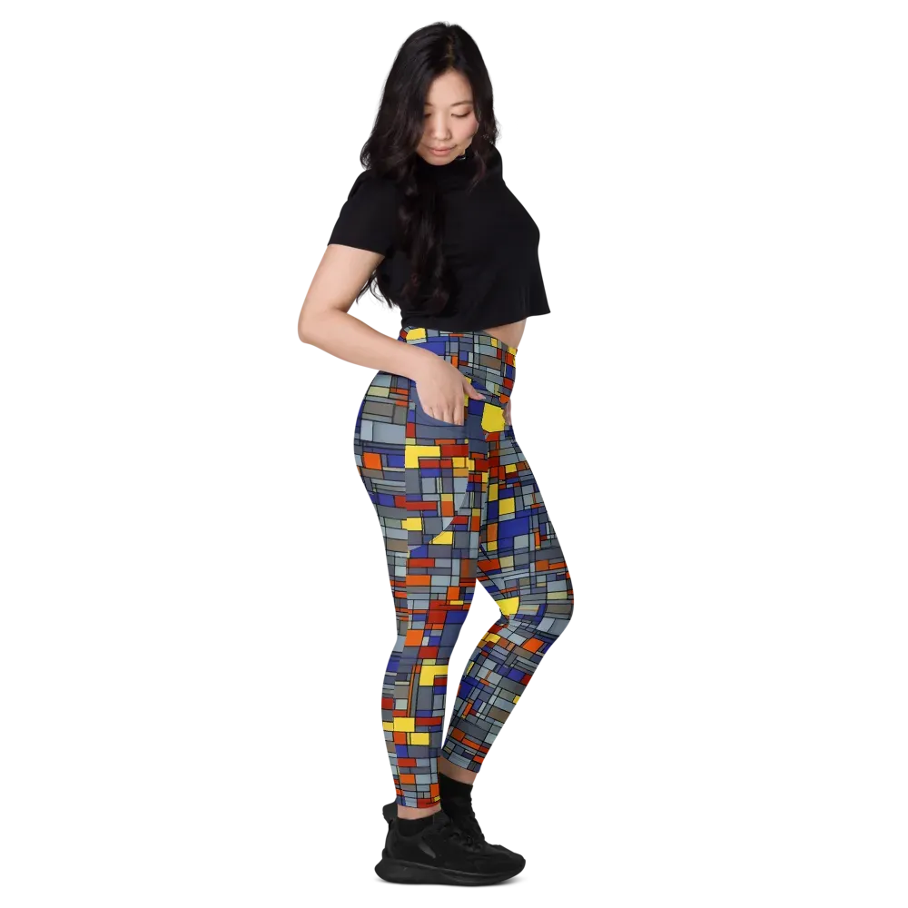 Cobalt City on Leggings with Pockets — Right