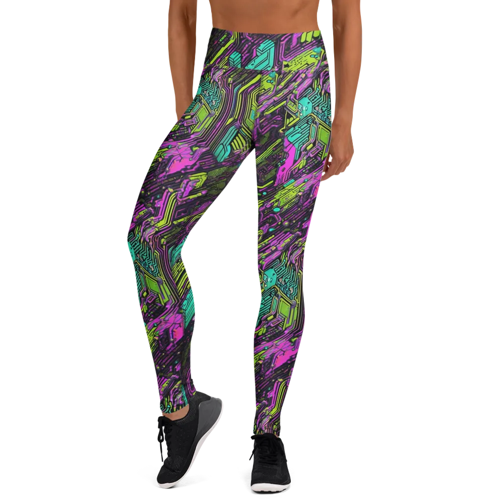 Chromatic Motherboard on Yoga Leggings — Front