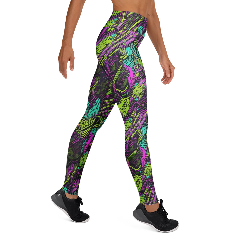 Chromatic Motherboard on Yoga Leggings — Right