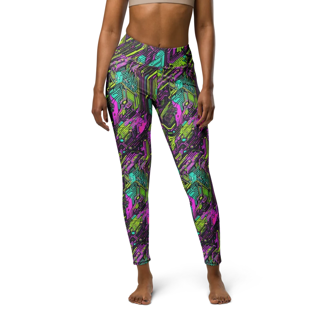 Chromatic Motherboard on Yoga Leggings — Front