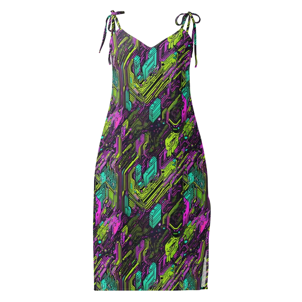 Chromatic Motherboard on Slip Dress — Front