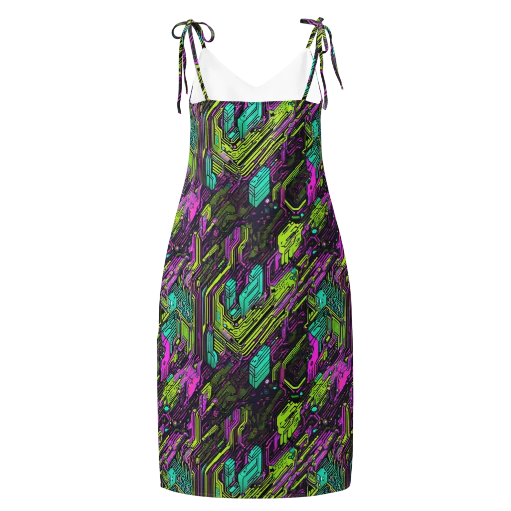 Chromatic Motherboard on Slip Dress — Back