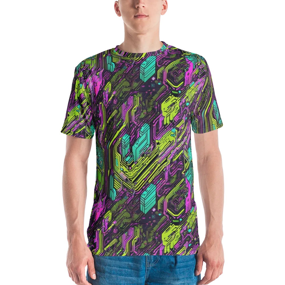 Chromatic Motherboard on Men's Crew Neck T-Shirt — Front