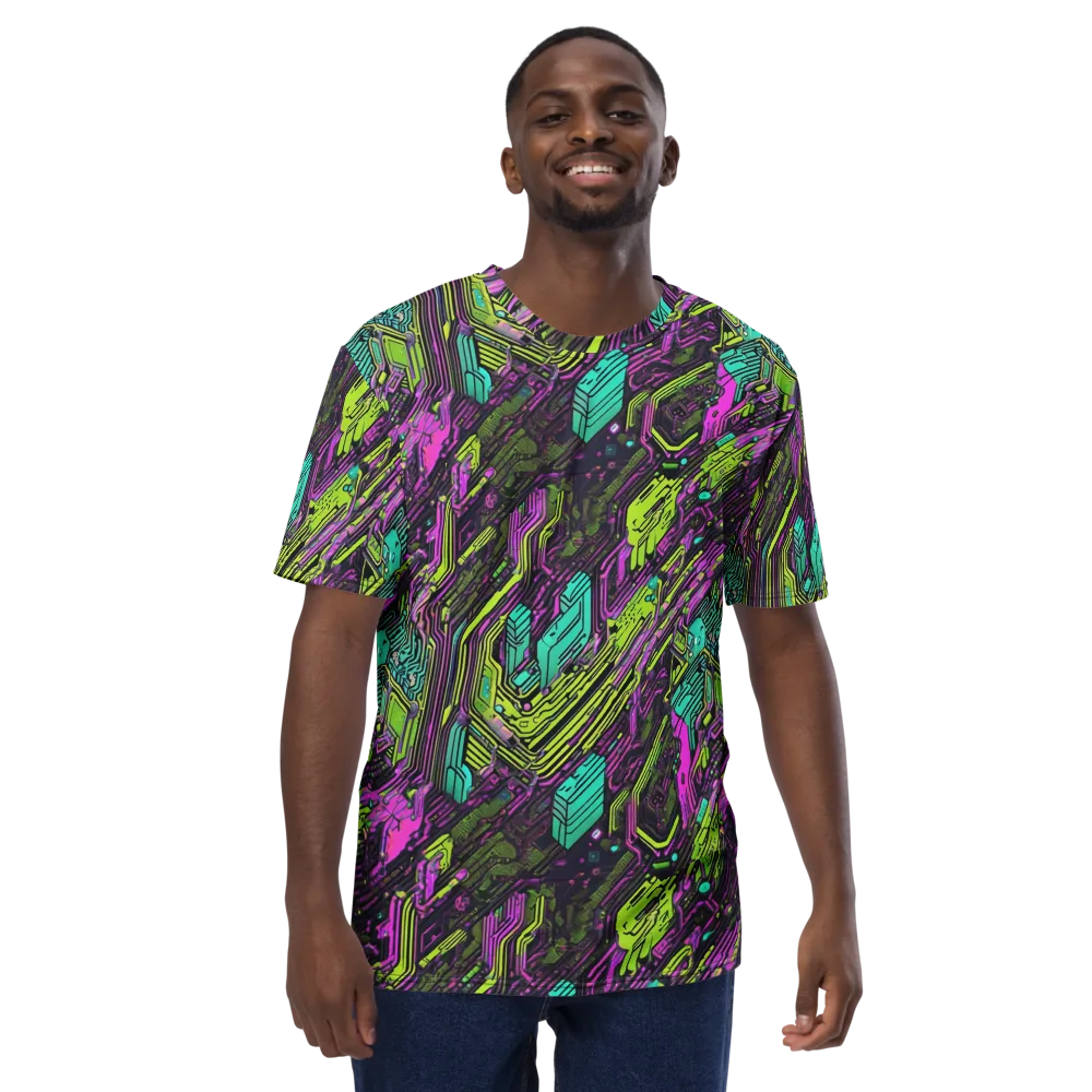 Chromatic Motherboard on Men's Crew Neck T-Shirt — Front