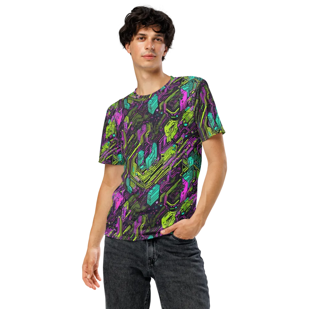 Chromatic Motherboard on Men's Crew Neck T-Shirt — Front