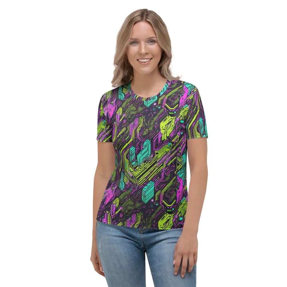 Chromatic Motherboard on Women's Crew Neck T-Shirt — Front