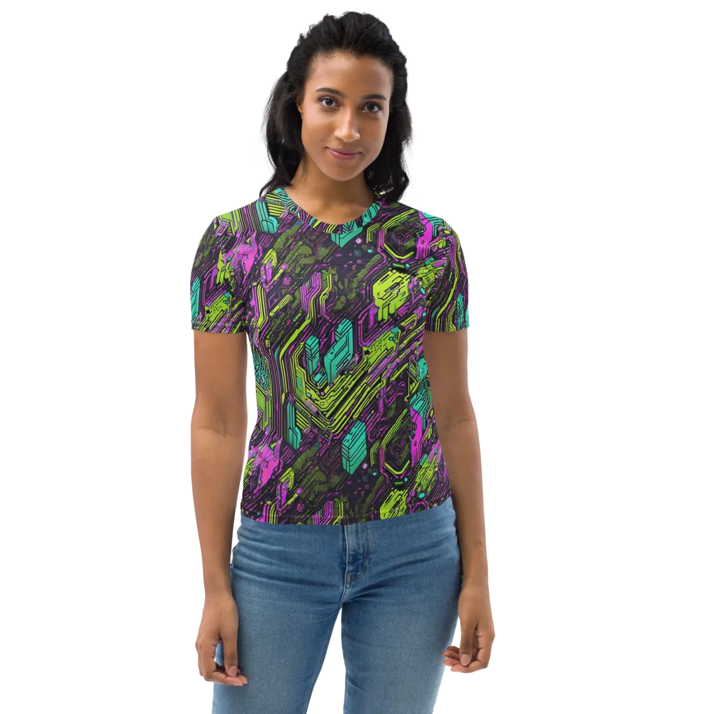 Chromatic Motherboard on Women's Crew Neck T-Shirt — Front