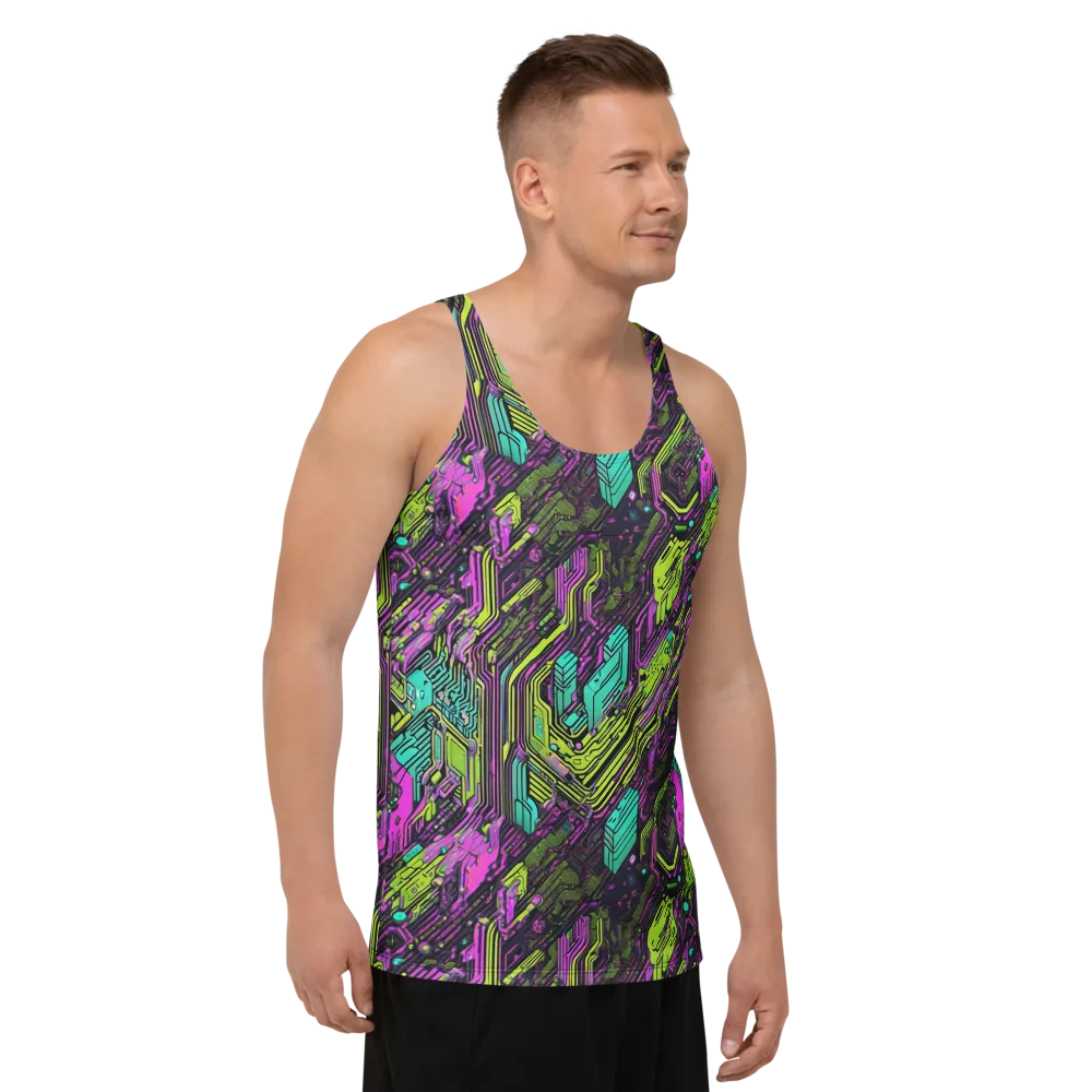 Chromatic Motherboard on Men's Tank Top — Right Front