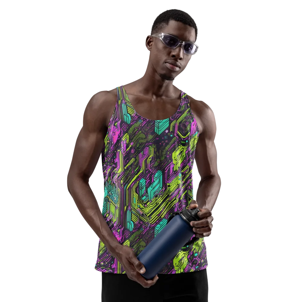 Chromatic Motherboard on Men's Tank Top — Front