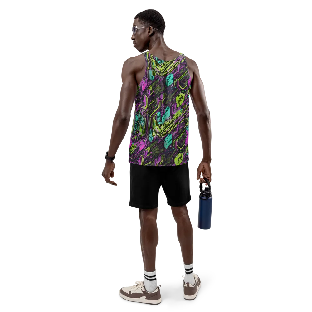 Chromatic Motherboard on Men's Tank Top — Back