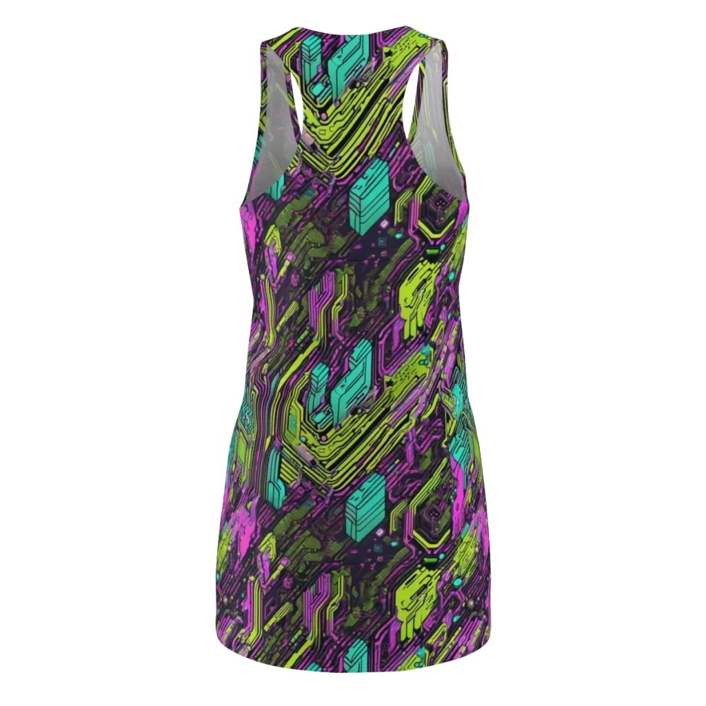 Chromatic Motherboard on Racerback Dress — Back
