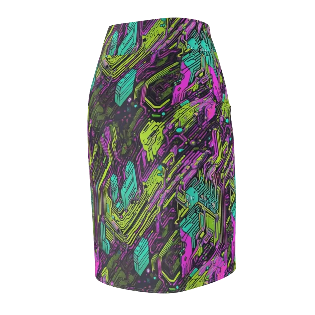 Chromatic Motherboard on Pencil Skirt — Back Side