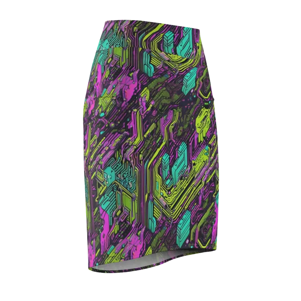 Chromatic Motherboard on Pencil Skirt — Front Side