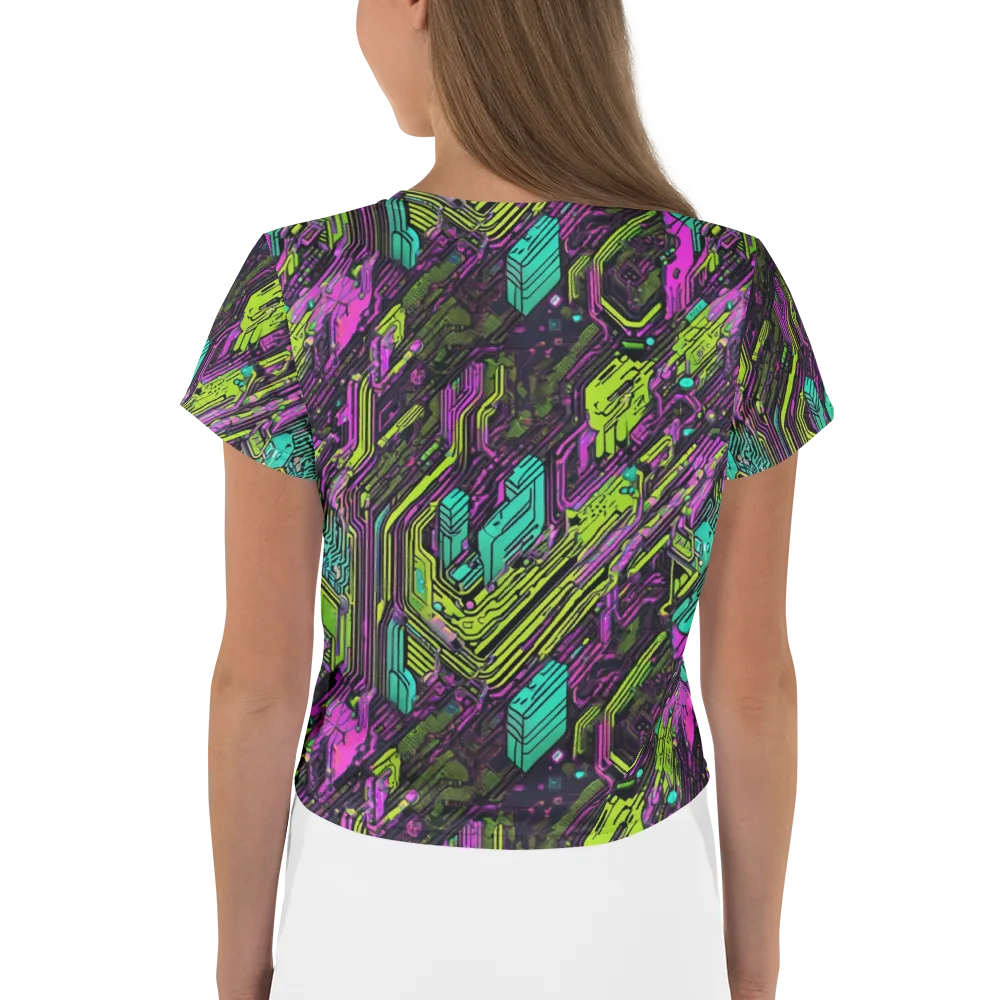 Chromatic Motherboard on Crop Tee — Back