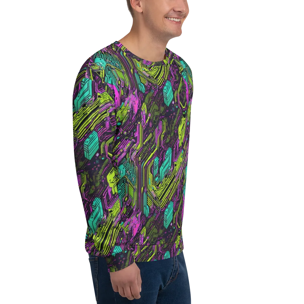 Chromatic Motherboard on Sweatshirt — Right Front