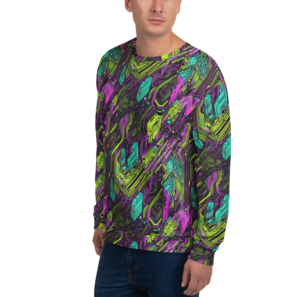 Chromatic Motherboard on Sweatshirt — Left Front