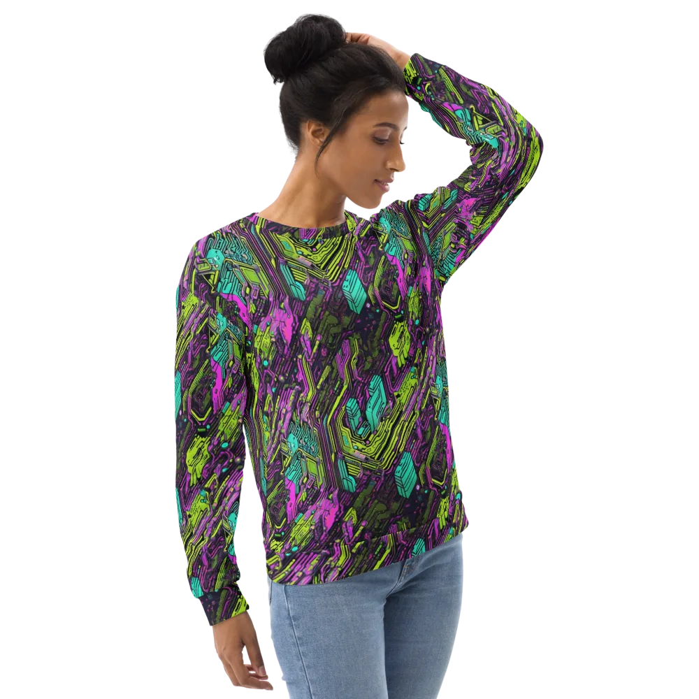 Chromatic Motherboard on Sweatshirt — Right Front