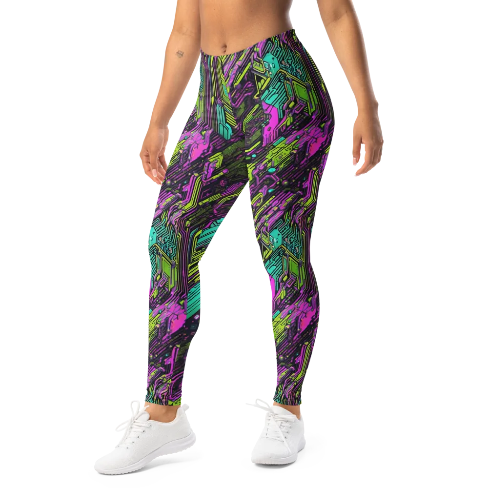 Chromatic Motherboard on Leggings — Left Front