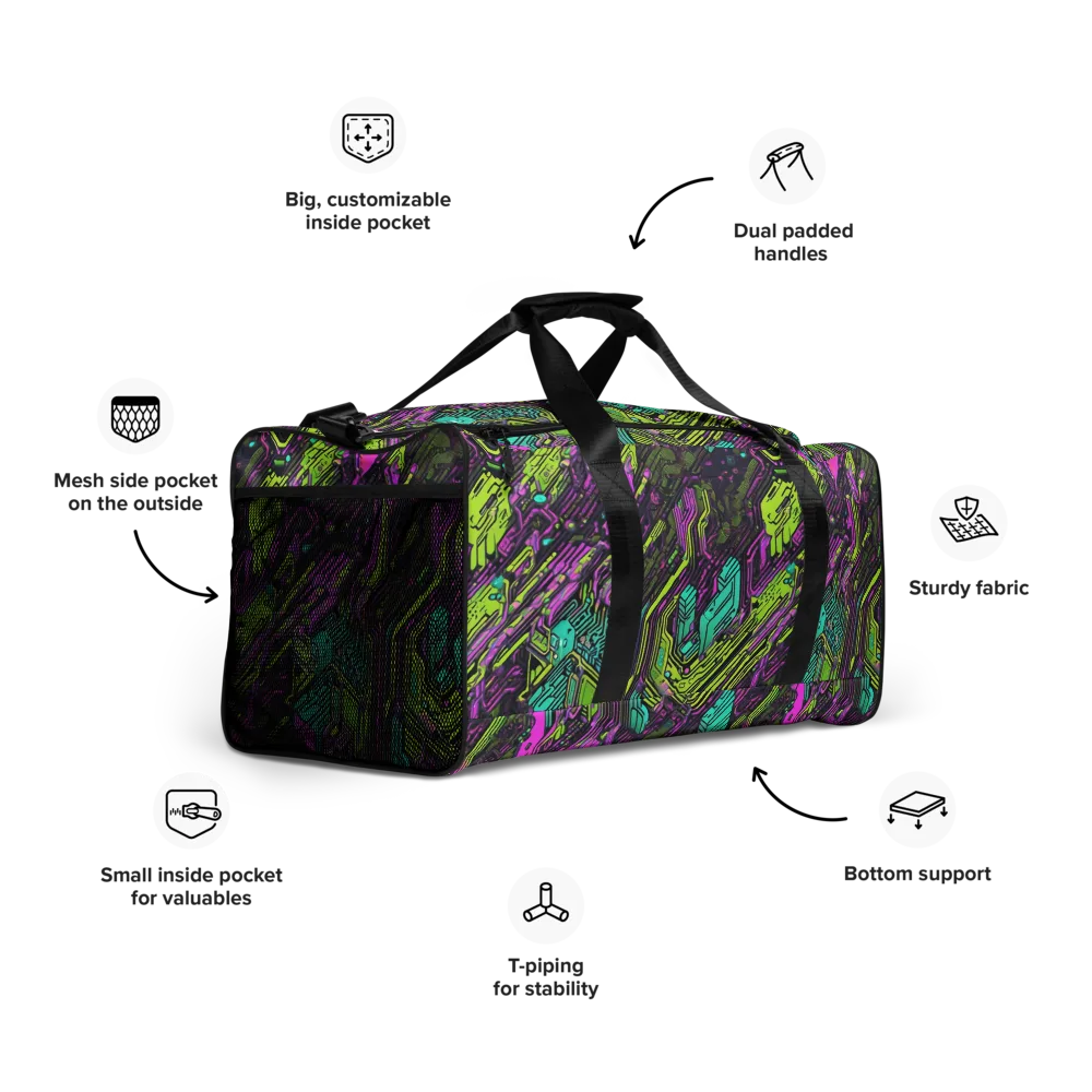 Chromatic Motherboard on Duffle Bag — Right Front