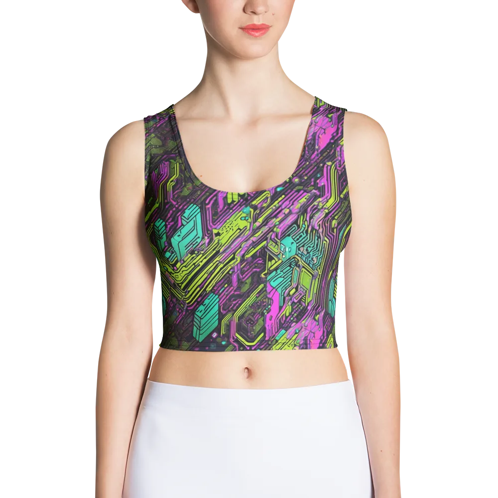 Chromatic Motherboard on Crop Top — Front