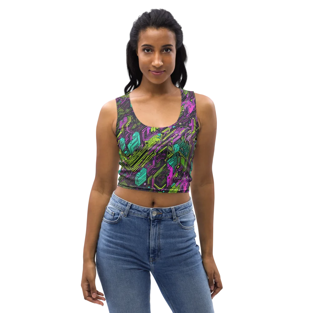 Chromatic Motherboard on Crop Top — Front