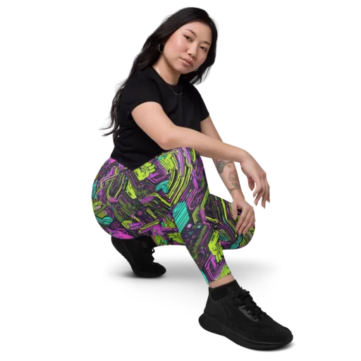 Chromatic Motherboard on a Leggings with Pockets