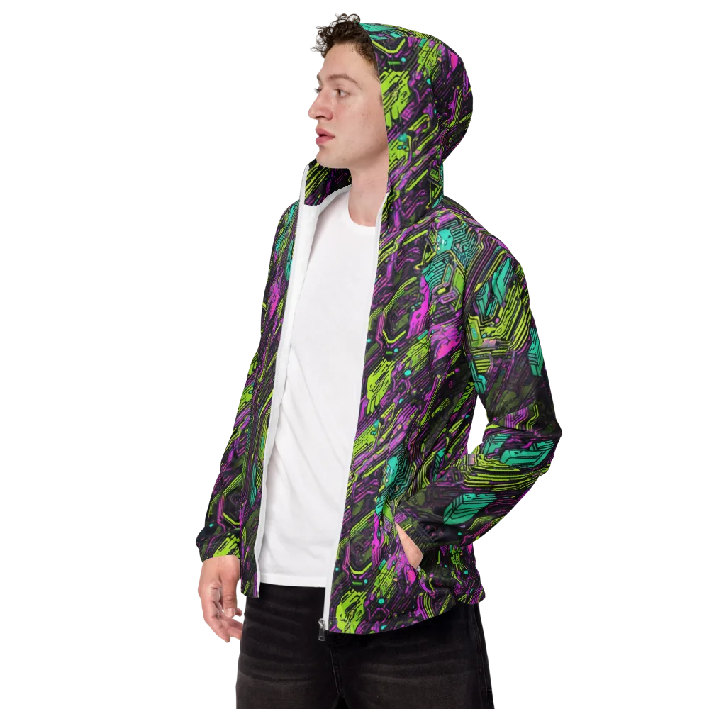 Chromatic Motherboard on Men's Windbreaker — Left Front
