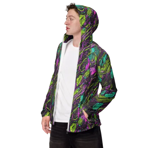 Chromatic Motherboard on a Men's Windbreaker