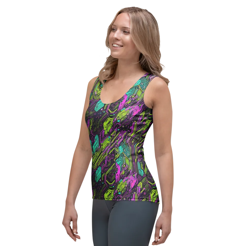 Chromatic Motherboard on Women's Tank Top — Left Front