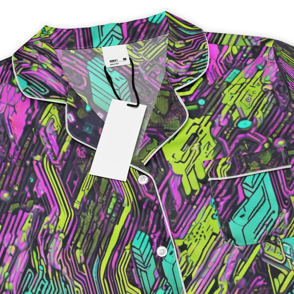 Chromatic Motherboard on Women's Short Sleeve Pajama Top — Product details