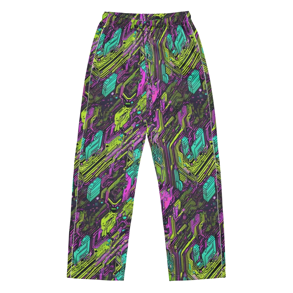 Chromatic Motherboard on Women's Pajama Pants — Front