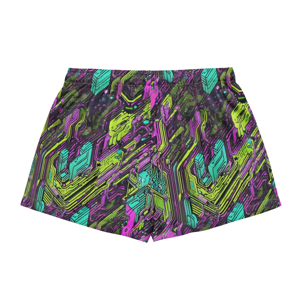 Chromatic Motherboard on Women's Pajama Shorts — Back