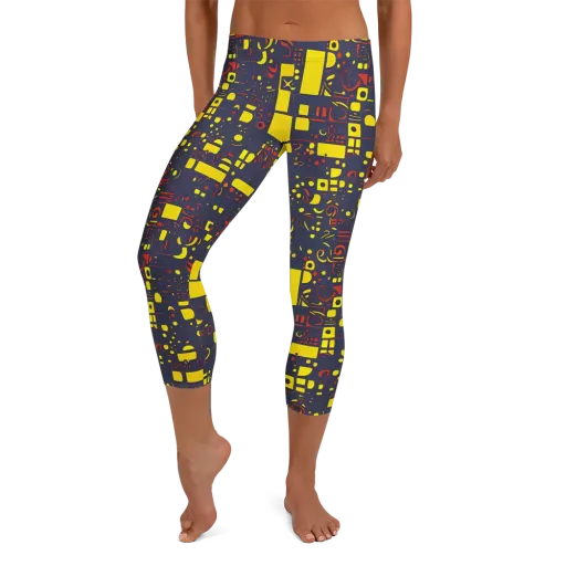 Indigo Voltage on a Capri Leggings