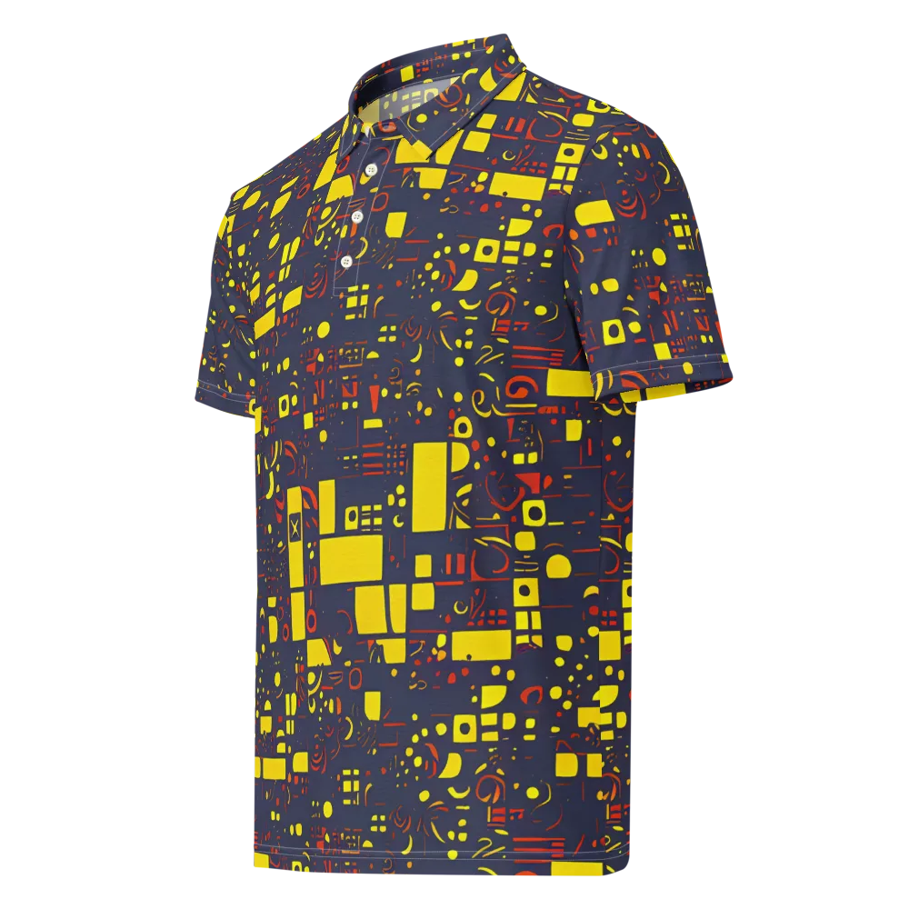 Indigo Voltage on Men's Slim Fit Polo Shirt — Left Front