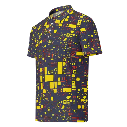 Indigo Voltage on a Men's Slim Fit Polo Shirt