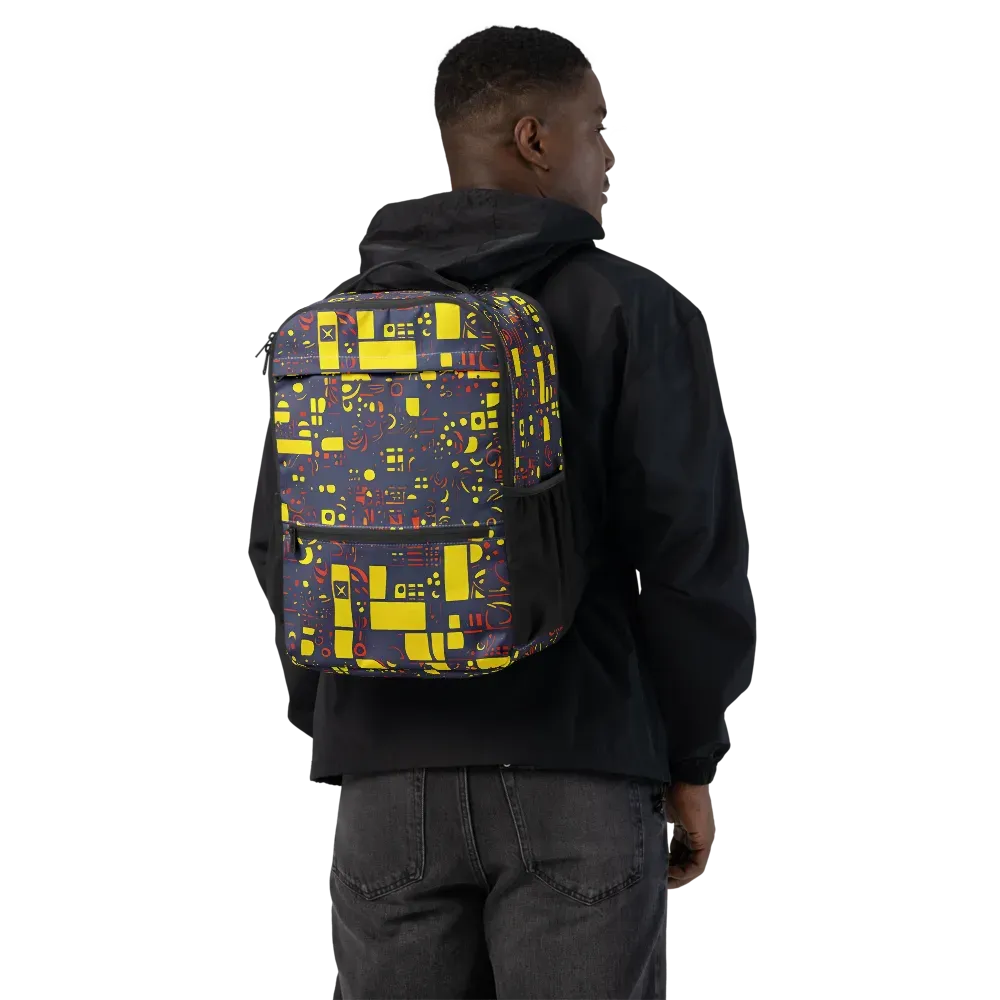 Indigo Voltage on Utility Backpack — Back