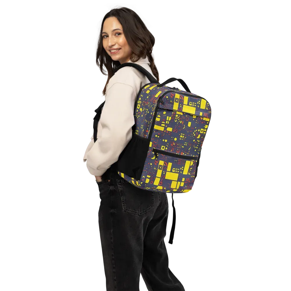 Indigo Voltage on Utility Backpack — Back