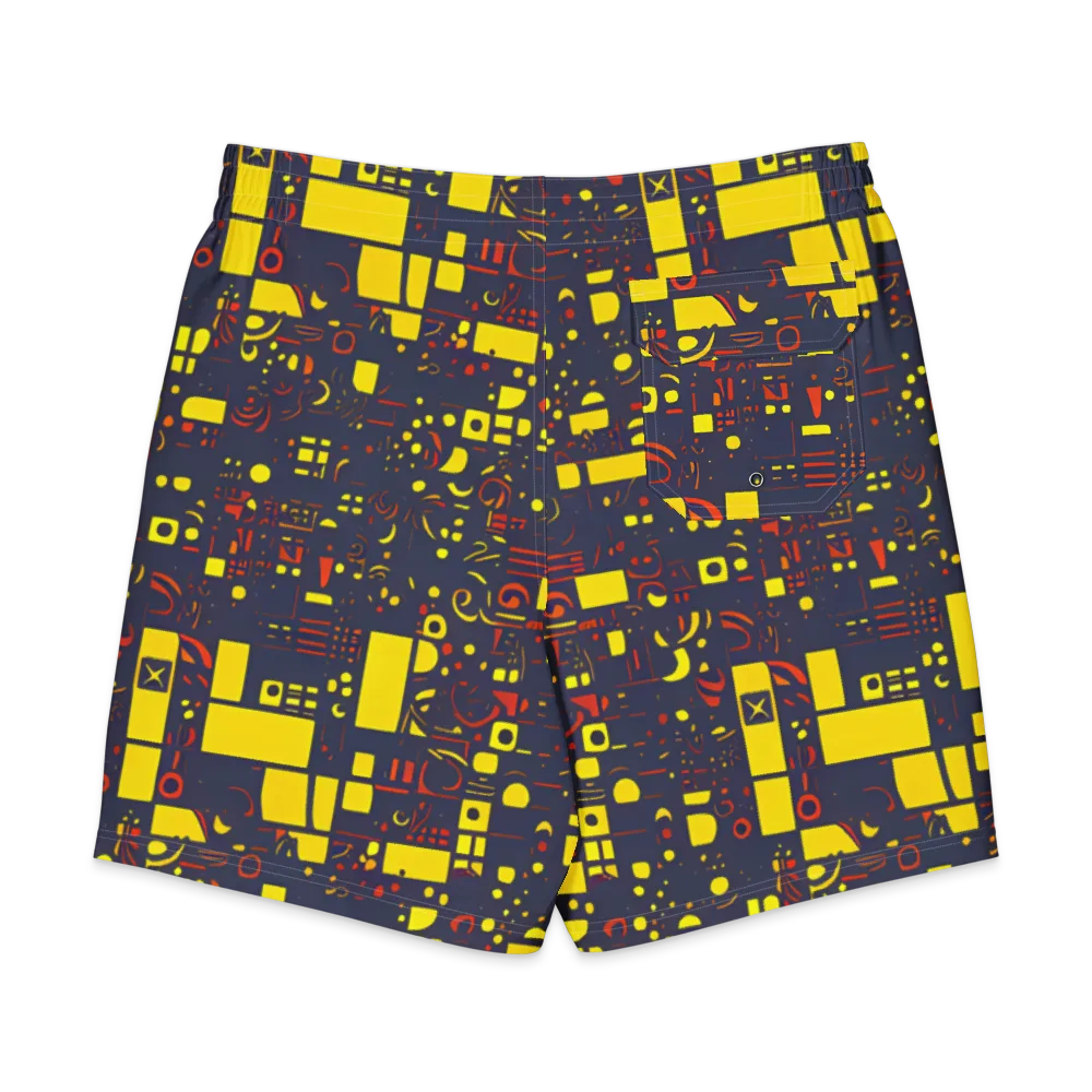 Indigo Voltage on Men's Board Shorts — Back