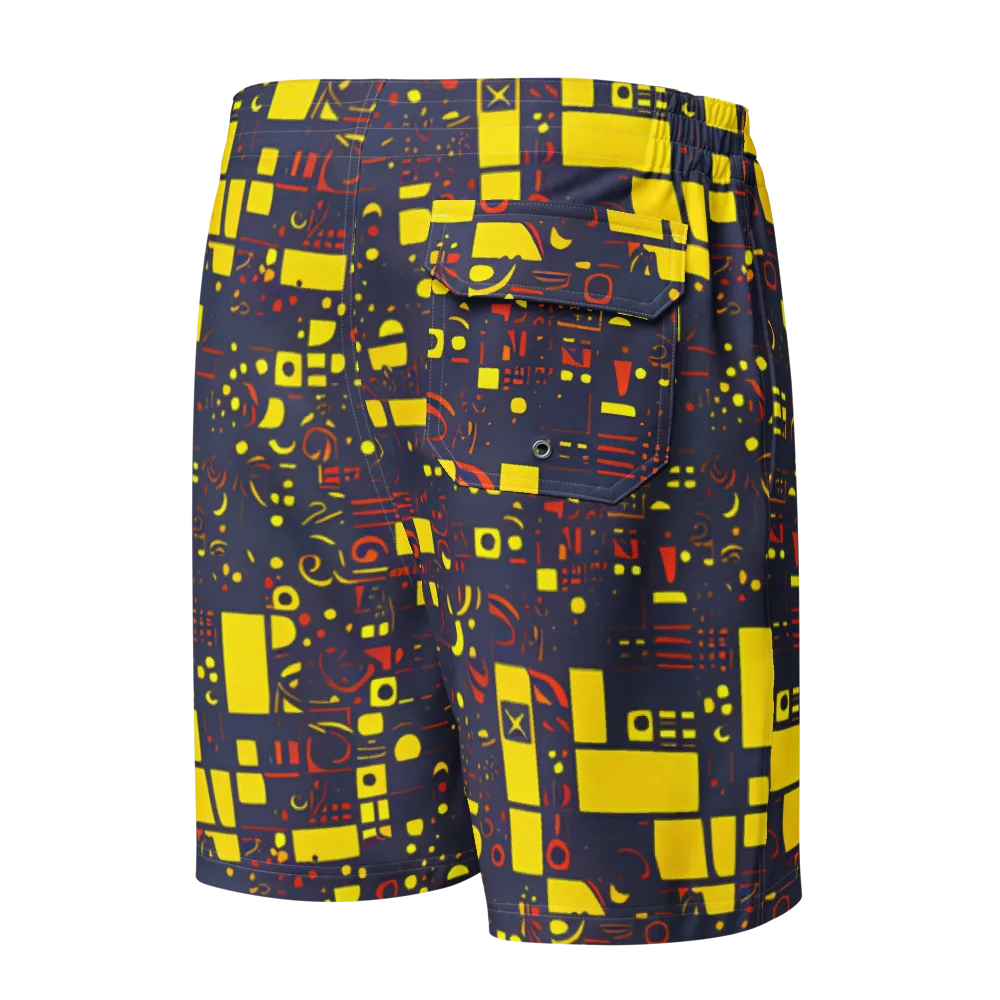Indigo Voltage on Men's Board Shorts — Back